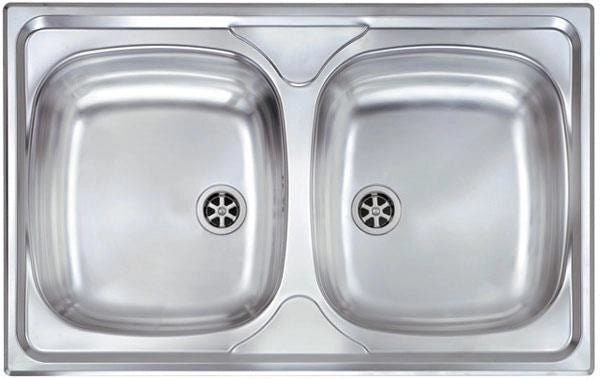 CM Mondial 79 x 50 2V Lavello ad incasso Rettangolare Acciaio inossidabile