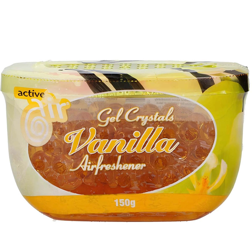 Deodorante in gel profumato alla vaniglia 150 g per auto o bagno Giallo Active Air