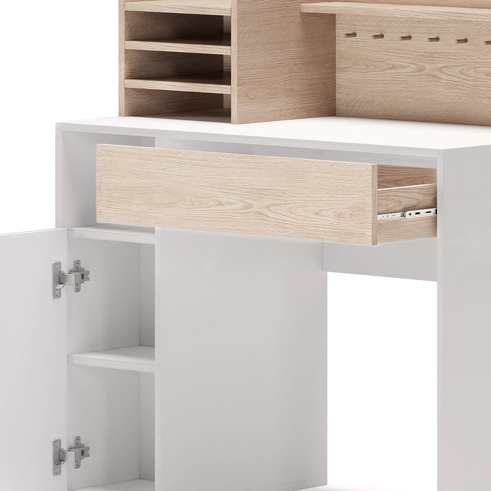 Vicco Scrivania Bianco/Sonoma 100 x 50 cm