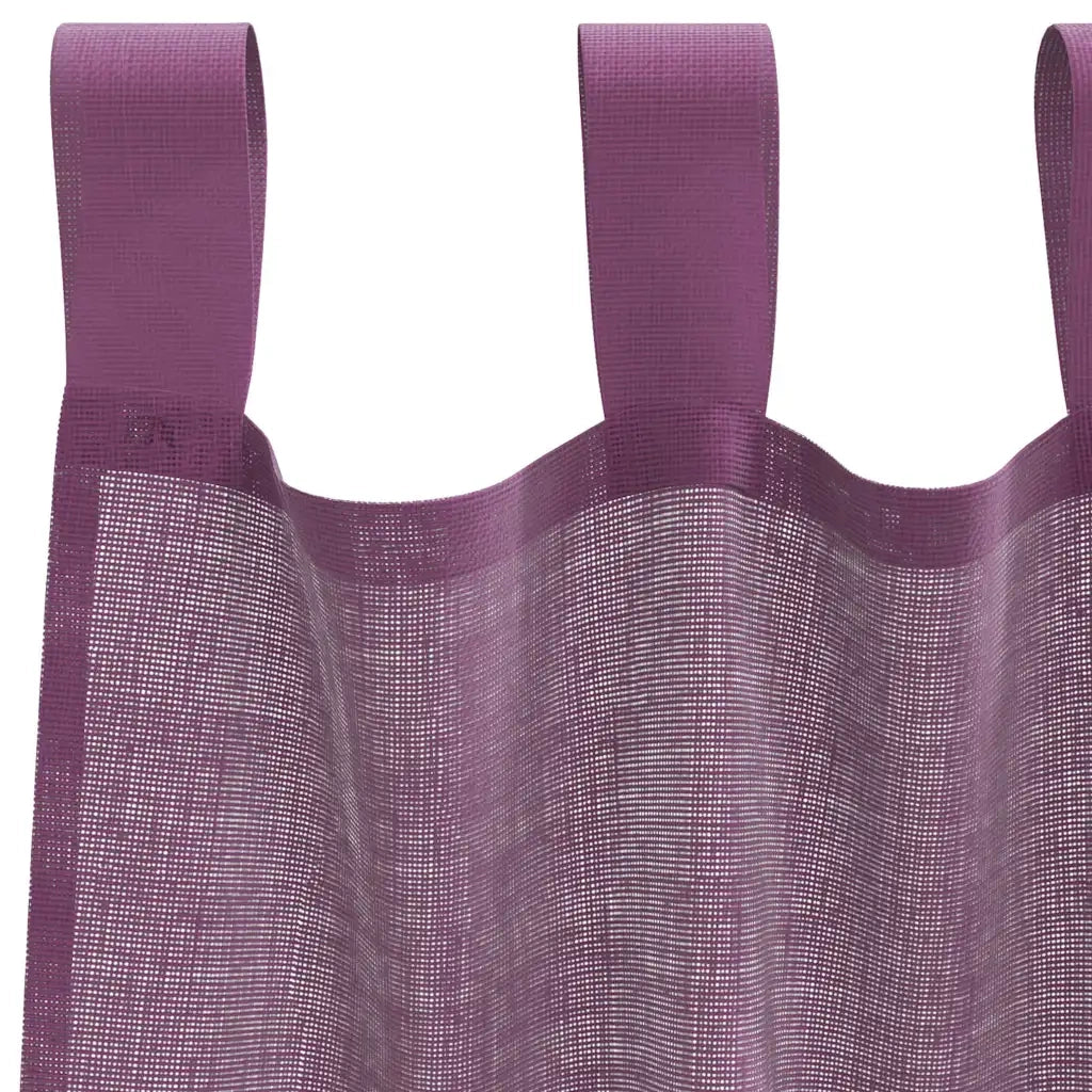 vidaXL Tende in Voile con Passanti 2 pz Viola 140x225 cm