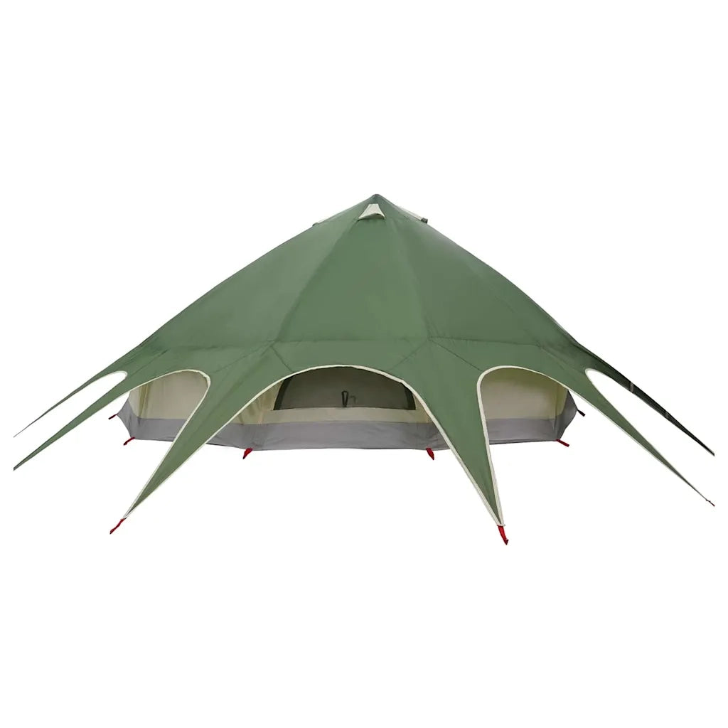 Tenda Teepee 9 Persone Verde e Grigio 502 x 502 x 297 cm 42004017