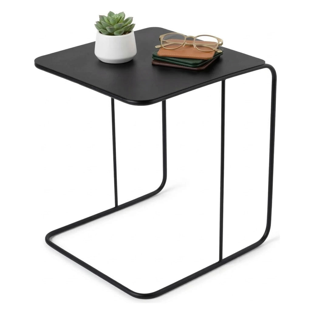 Cattaneo, Tavolino da Salotto Forma Rettangolare, 47x46x57h cm Nero