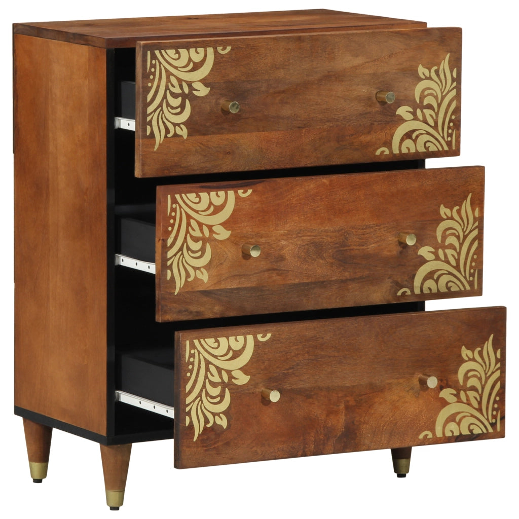 Sideboard 60x33x75 cm Legno Massello di Mango