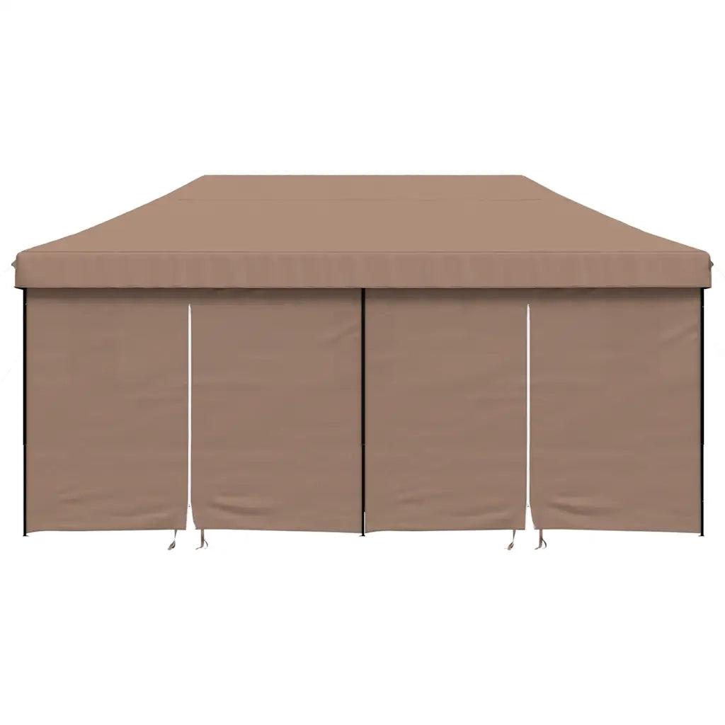 Tendone per Feste Pieghevole Pop-Up con 4 Pareti Marrone