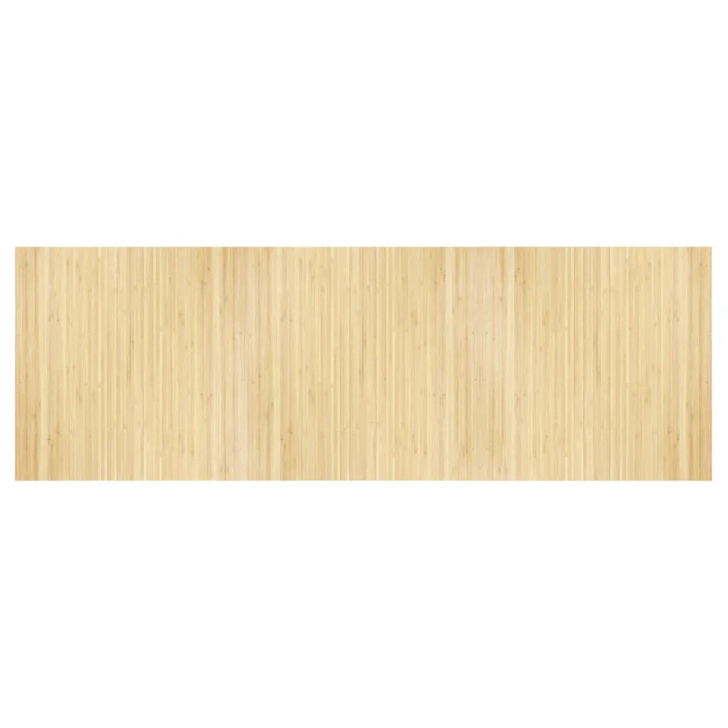 Tappeto Rettangolare Naturale Chiaro 100x300 cm in BambÃ¹