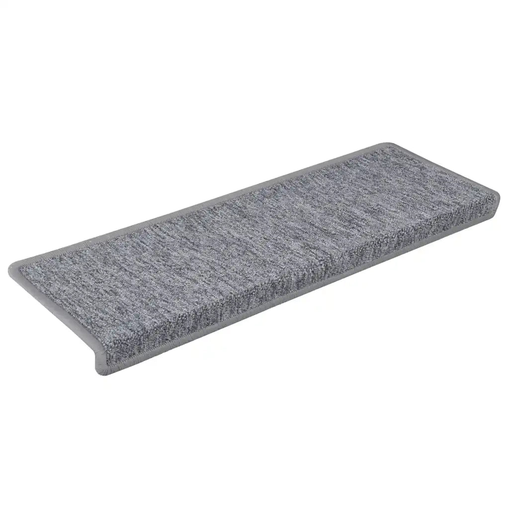 Tappetini per scale 30 pz 65x21x4 cm Grigio chiaro Bordo rettangolare 3365778