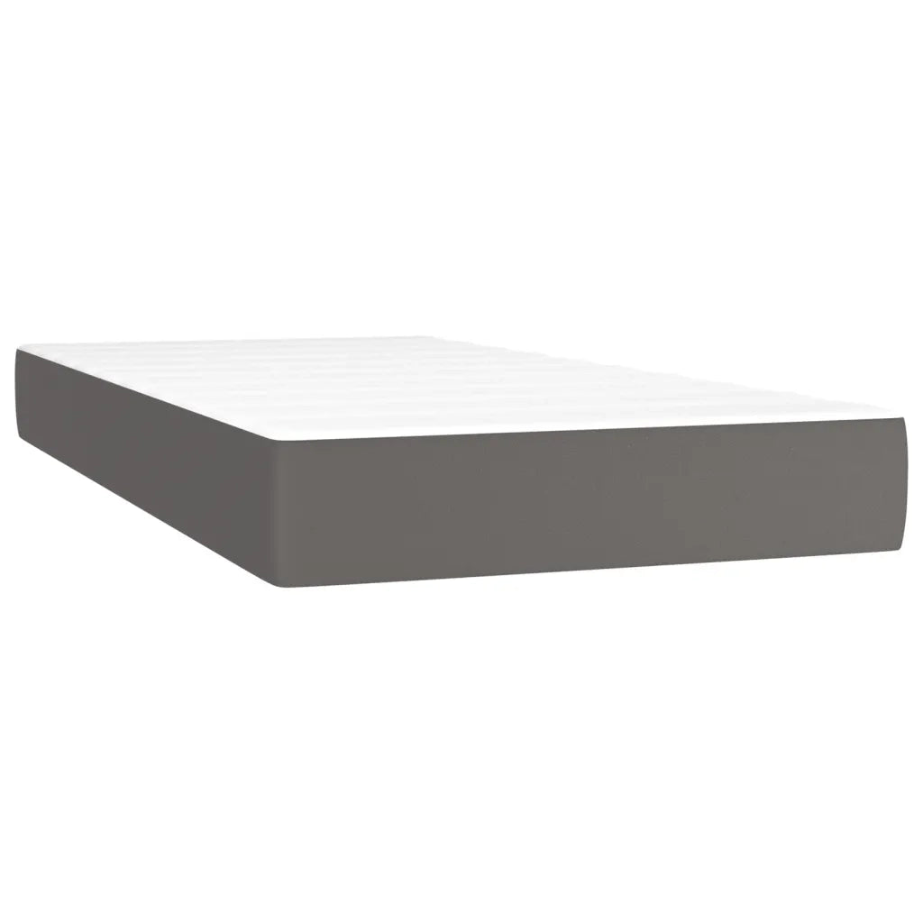 Giroletto a Molle con Materasso Grigio 120x190 cm in Similpelle 3269969