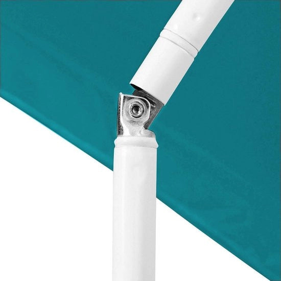 Parasole per spiaggia con struttura pieghevole in polyester petrol Ø 180 cm con protezione UV