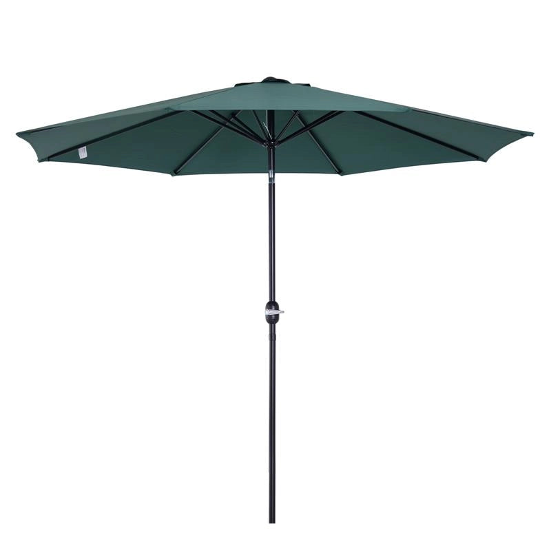 OMBRELLONE DA GIARDINO CON MANOVELLA E TESTA INCLINABILE 300 X 245 CM VERDE