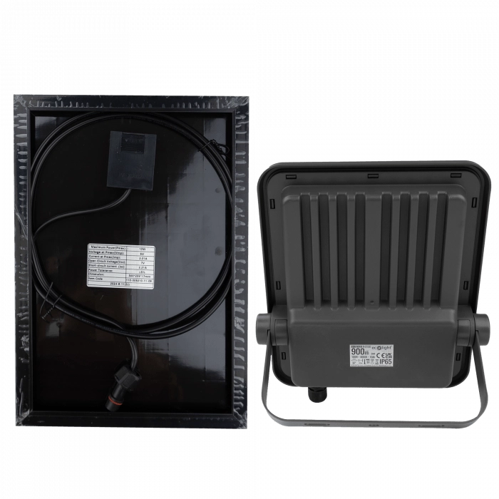 Faro LED solare 100W 4000K telecomando sensore IP65