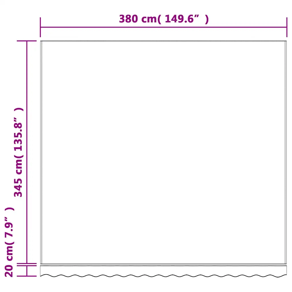 Tessuto di Ricambio per Tenda Strisce Rosse e Bianche 4x3,5 m 367717