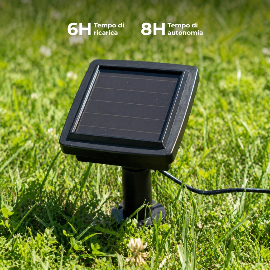 Ghirlanda Luminosa Solare LED 5,8 m con 20 Conchiglie Decorative, Luce Calda, IP65 Impermeabile, Pannello Solare con Picchetto, Luci da Esterno per Giardino Terrazzo Balcone