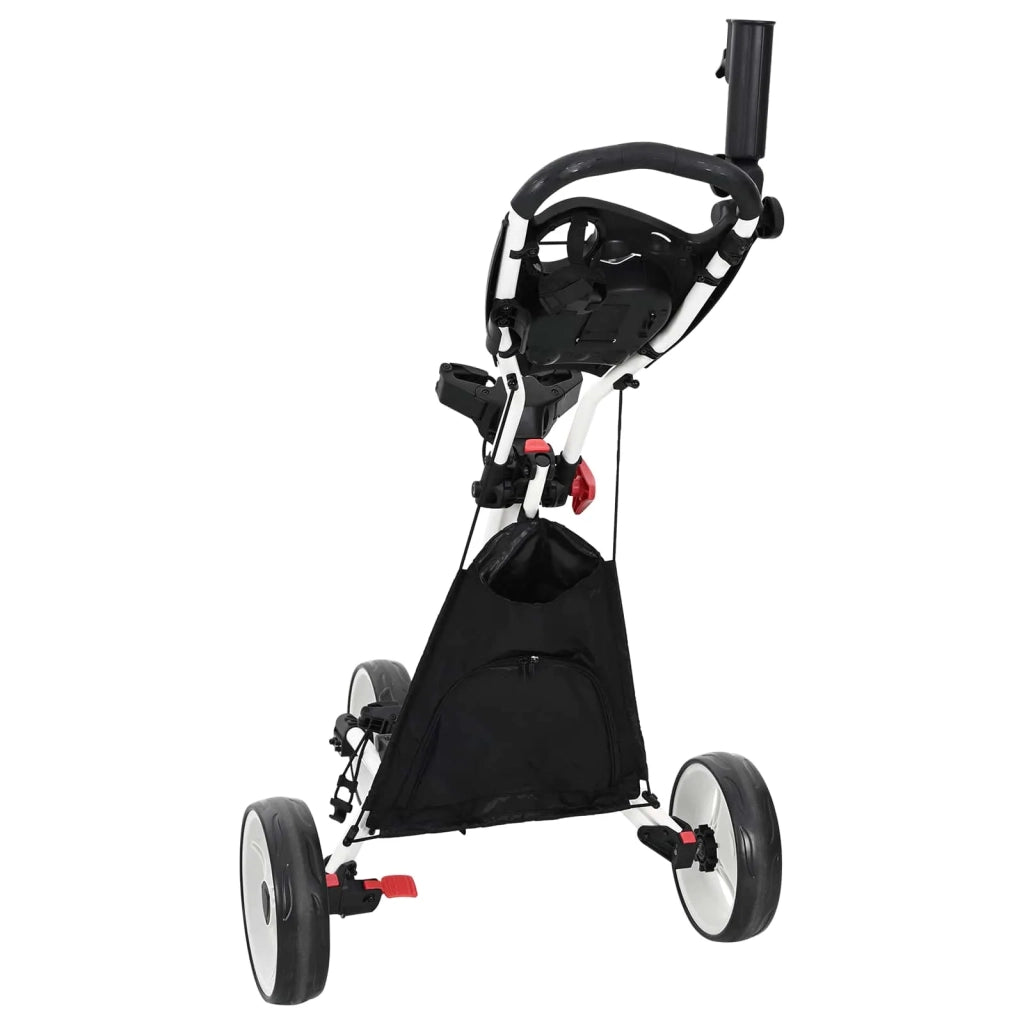 Carrello da golf Nero e Bianco 100 x 69 x 114 cm Alluminio CFW8196930