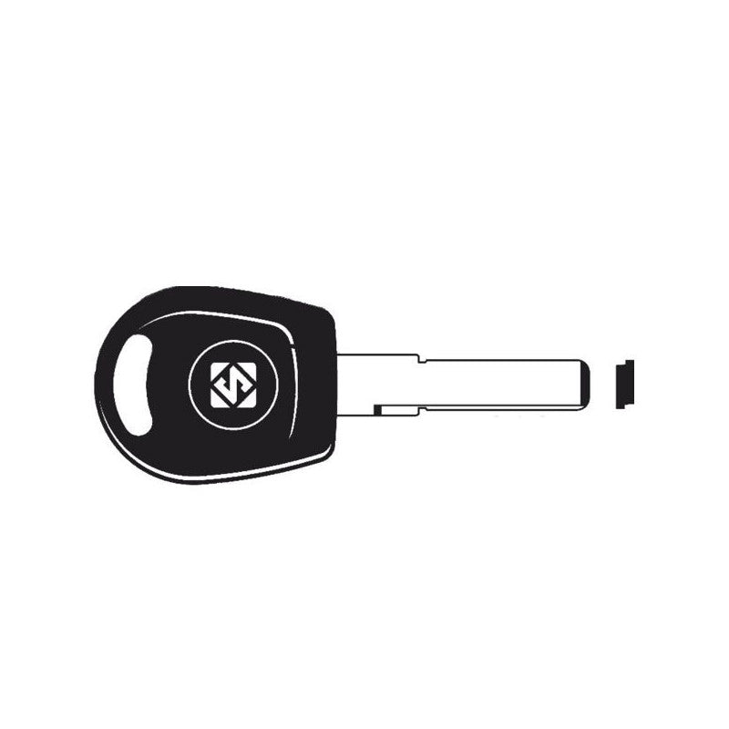 Hu66Te Chiave Transponder No Chip Audi