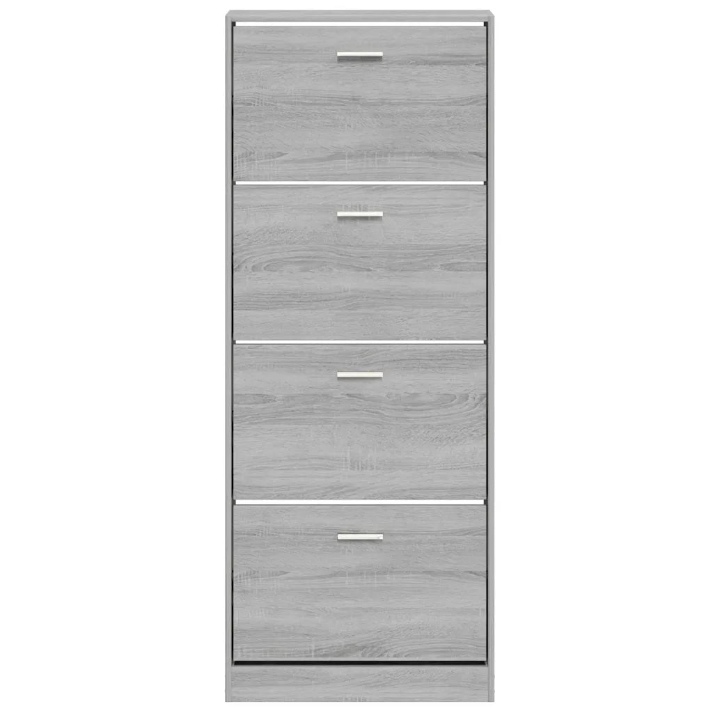 Scarpiera Grigio Sonoma 59x17x150 cm in Legno Multistrato