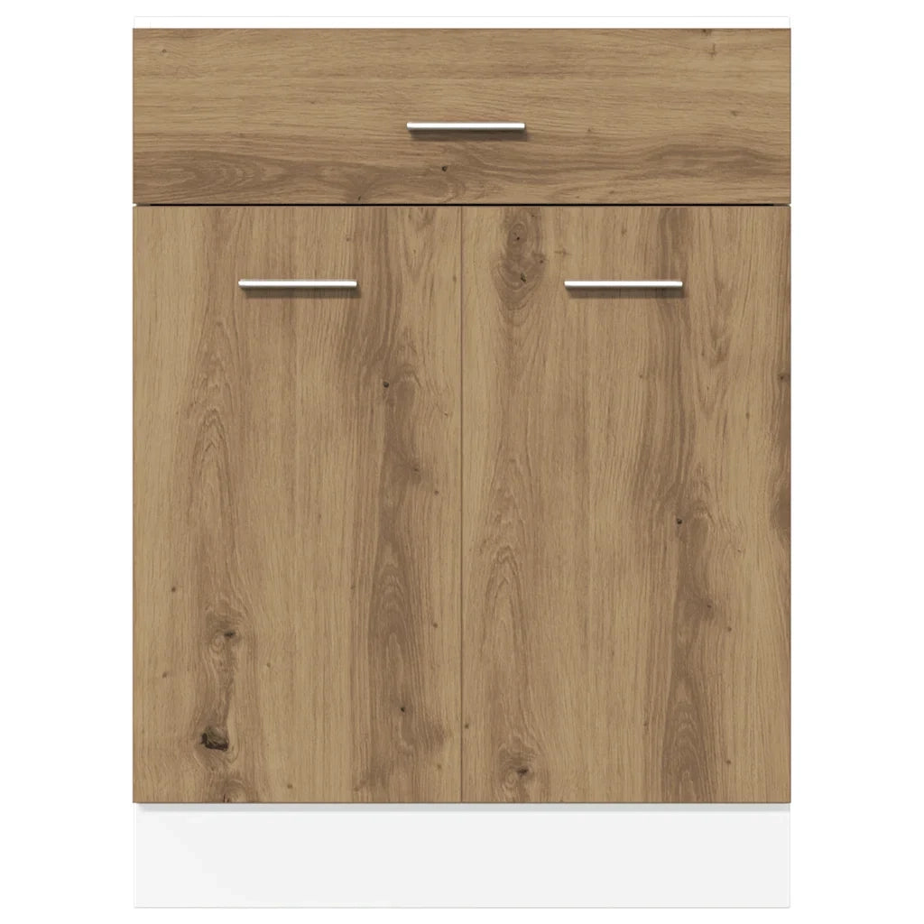 Mobile da cucina moderno con cassetti dimensioni 60 x 46 x 81 cm con ampio spazio contenitivo realizzato in legno di rovere lavorato a mano. Codice articolo: 02_0050744.