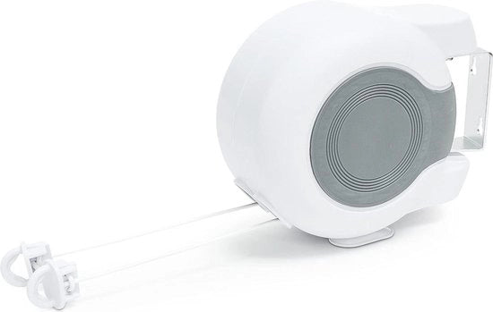 Lavatrice automatica a 2 linee - totale lunghezza 26 m - corda lavatrice retrattile in plastica per giardino e balcone bianca