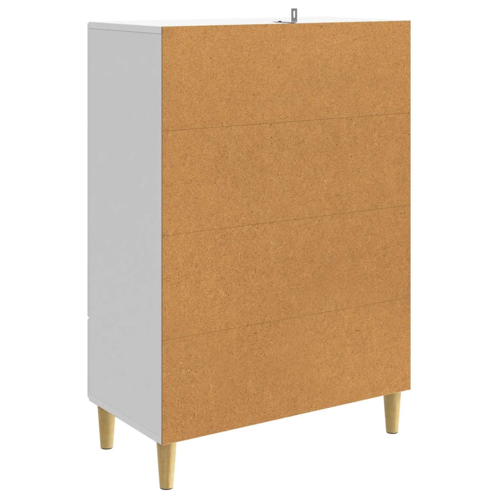 Credenza Bianco Lucido 66 x 34,5 x 95 cm Legno ingegnerizzato