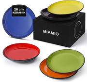 Set di piatti e tavolate in ceramica - Collezione Le Papillon (6 grandi piatti)