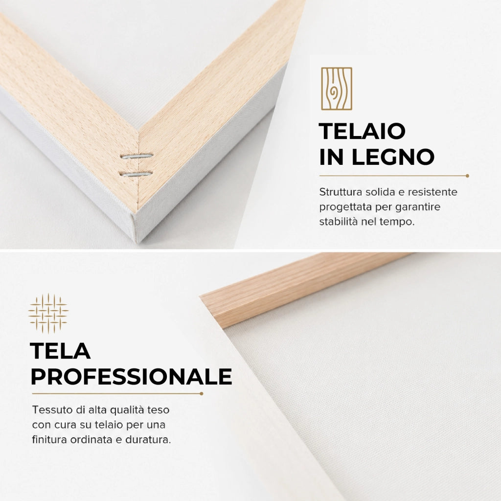 Quadro Moderno su Tela per Soggiorno e Camera da Letto 40x120 cm - Stampa Professionale su Telaio in Legno con Gancio Integrato - Dipinto Panoramico Decorativo da Parete. ASS4-DIS1