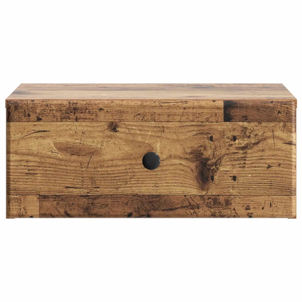 Mobiletto da notte a muro Legno antico 49 x 34,5 x 20 cm 899141
