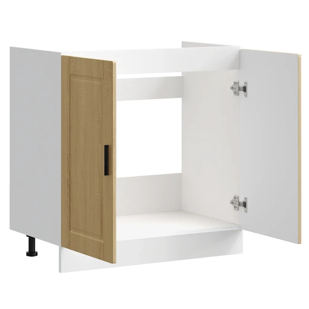 vidaXL Mobile base lavello Porto Rovere Sonoma 80x46x81,5cm Truciolato
