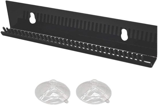 Pruikhouder con 2 Zuignappen - Support per Finte con 2 Pinze - Support per Parete - Presentazione Standard - Materiale Acrylo - Organizzatore per Estensioni di Capelli - Prevenzione dell'Intreccio - Supporto per Estensioni Capelline