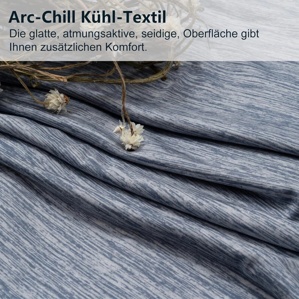 Coperta Estiva Coperta Refrigerante fibra superfine Rinfrecante in Tessuto Arc-Chill Fibre di Raffreddamento Antiallergenico Traspirante per Letto Divano, 220 x 240cm Blu