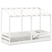 Letto per Bambini | Letto Infantile | Lettino con Tetto Bianco 75x190cm Legno Massello Pino