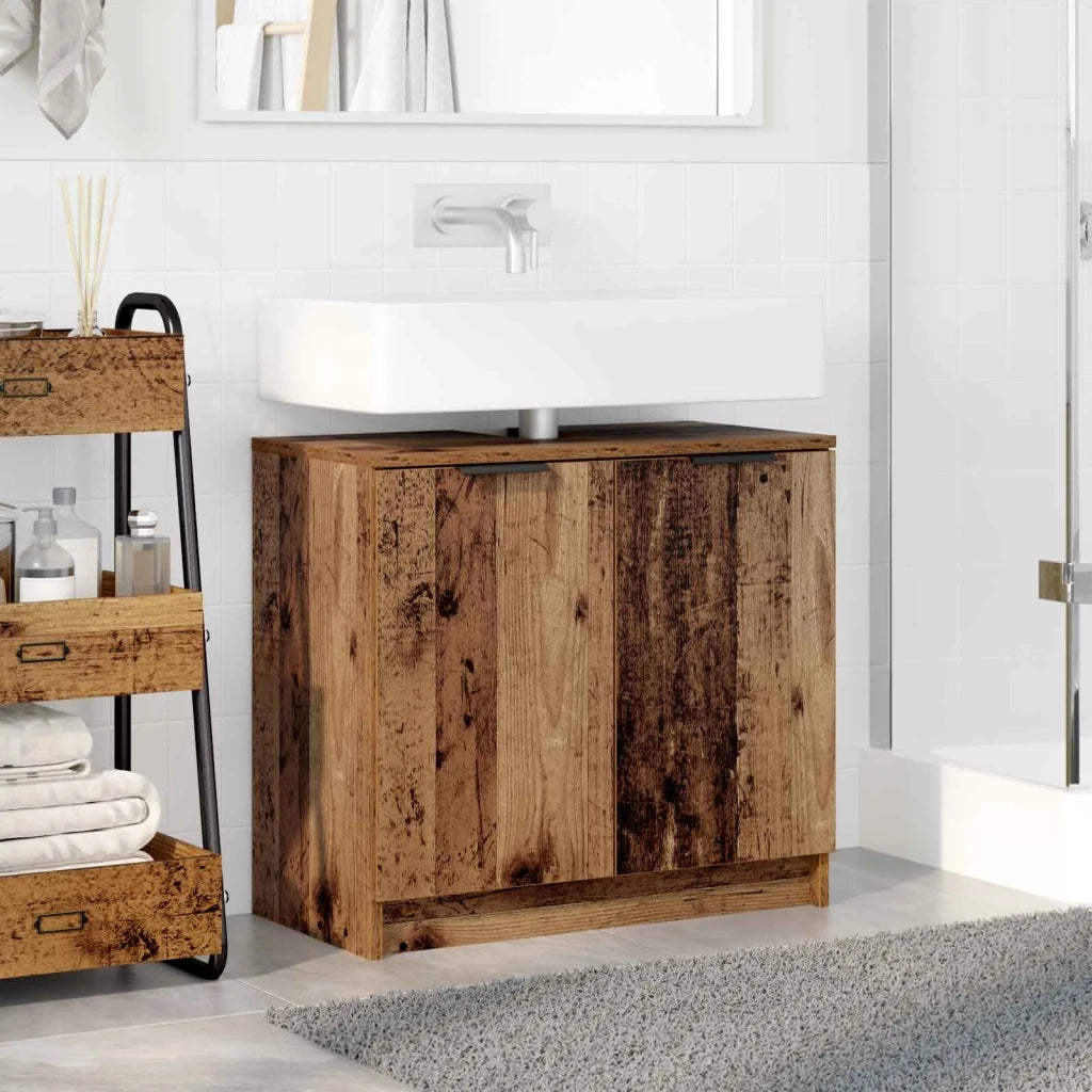 Mobile da Bagno con porta Legno vecchio 64,5 x 33,5 x 59 cm