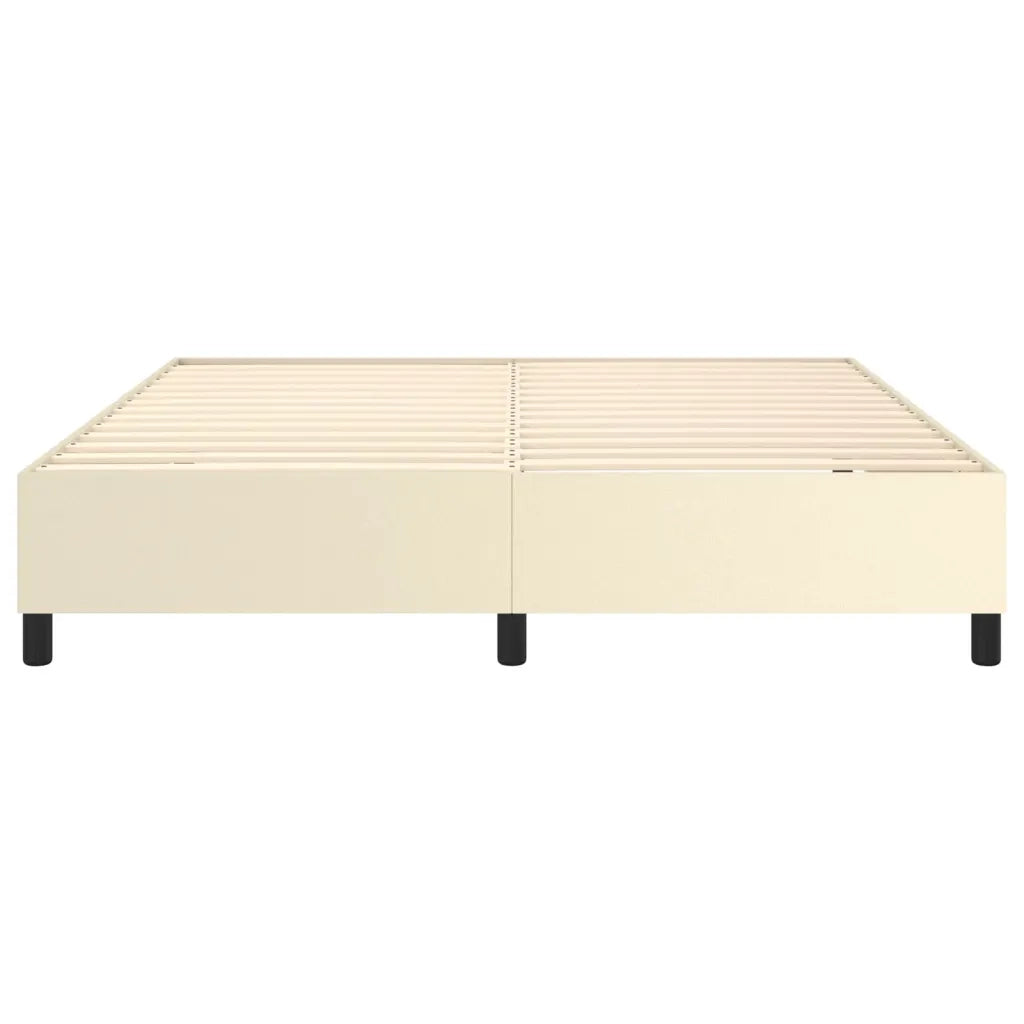 Struttura Letto a Rete a Molle Crema 160x200 cm in Similpelle 3121055