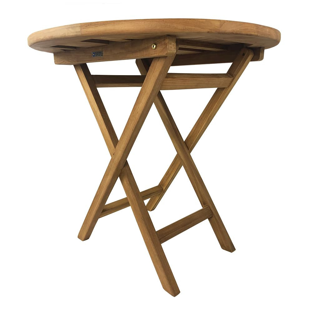 Tavolo Pieghevole Rotondo Artù da Esterno Ø80 cm in Teak