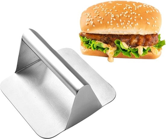 Pattinaio quadrato antiaderente in acciaio inossidabile per pancetta, set di accessori per la griglia per cottura sulla piastra grill, 14 cm pattinaio per espellere grasso