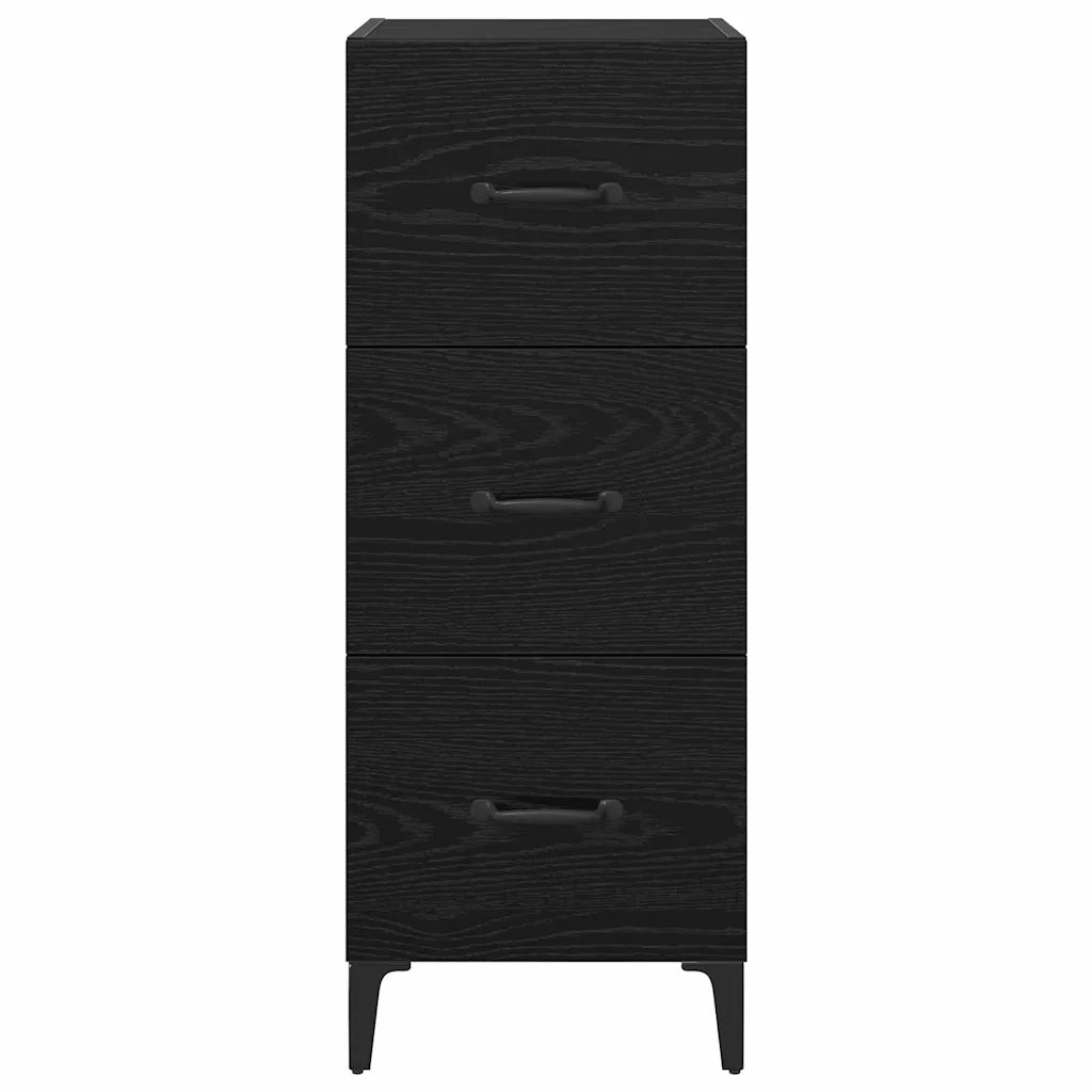 Credenza-Buffet-Armadio da cucina Rovere Nero 34,5 x 34 x 90 cm Legno multistrato 970240