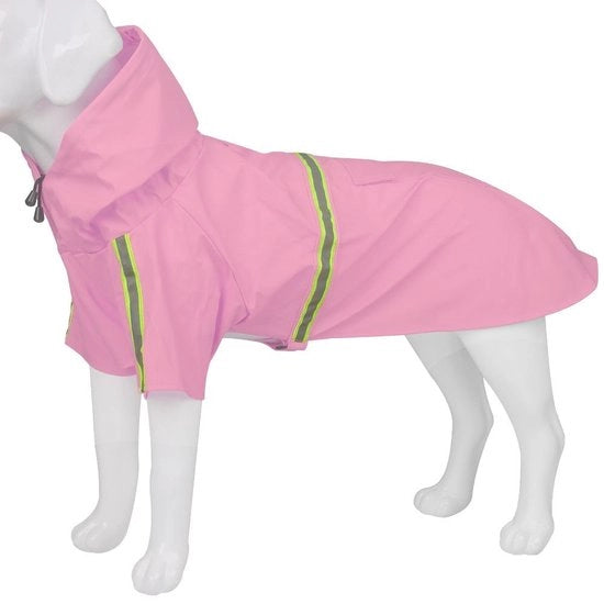 Poncho per cani con riflessione - stile cappuccio - impermeabile per cani - rosa
