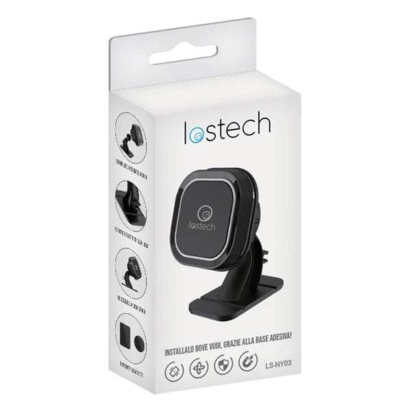 Supporto Smartphone per Automobile Lostech Base Adesiva Rotazione Libera