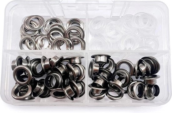 Set di occhi per pubblicità all'aperto - 10 mm set occhi neri - tessuto pelle vele tende teloni coperture tende bandiere