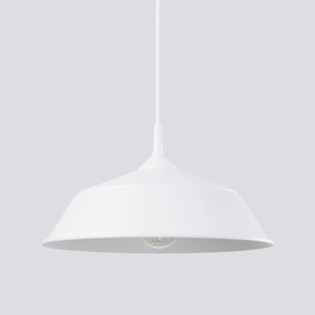 Lampada a sospensione cupola bianca Dagmar E27 Pure Lume