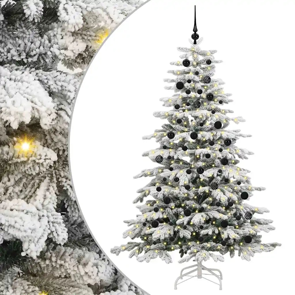 Albero di Natale Artificiale con Rami Pieghevoli Bianco 210 cm 3395650