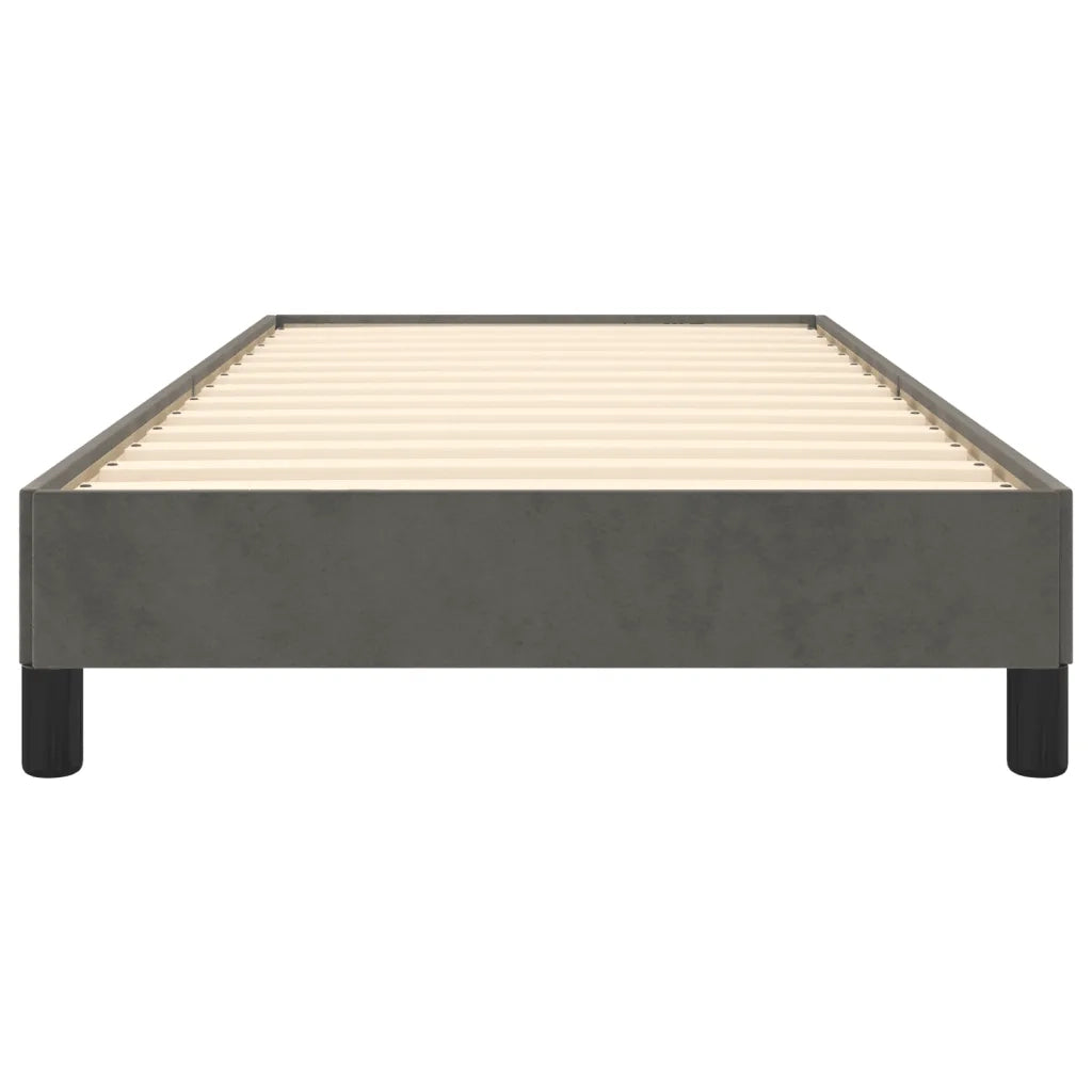 Giroletto senza Materasso Grigio Scuro 90x200 cm Velluto