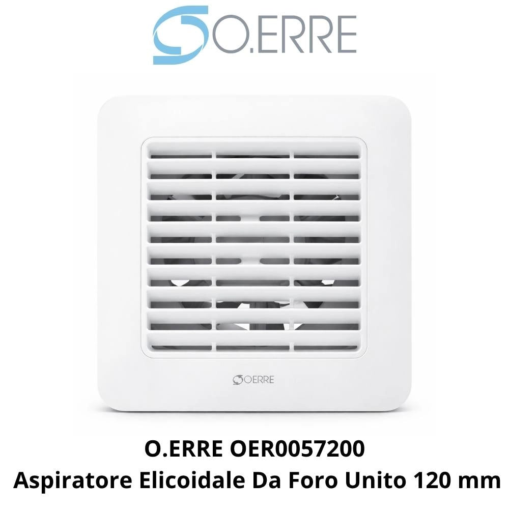 Aspiratore elicoidale da foro 120 mm per ambienti interni ipx4