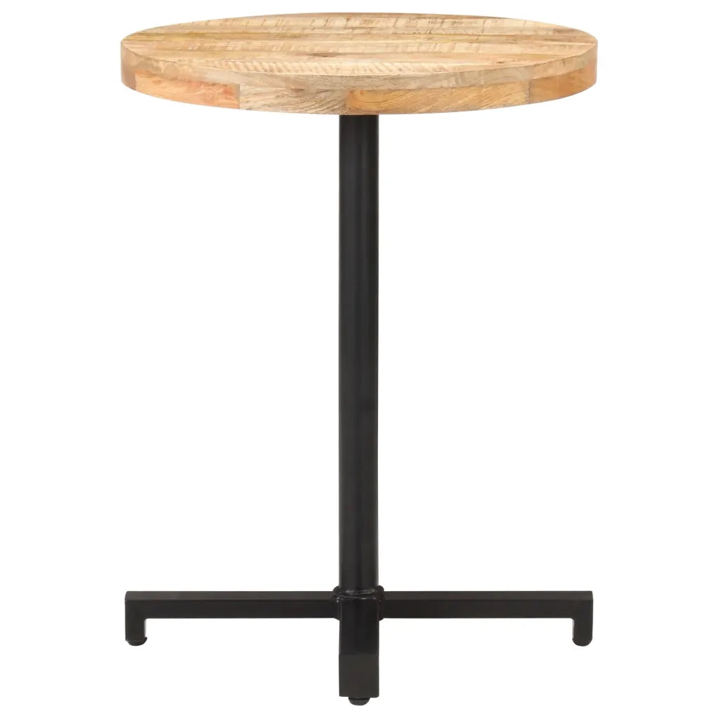 Tavolino da Bistrot Rotondo Ø60x75 cm in Legno di Mango Grezzo 320265
