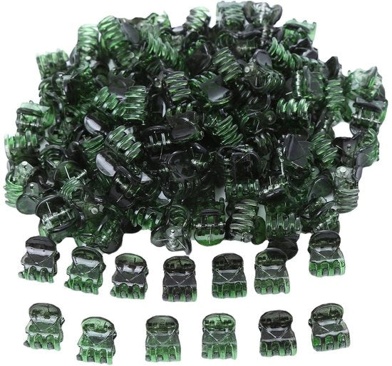 Accessori capelli a clip mini 20 pezzi - clip capelli trasparenti - accessori capelli antiscivolo - dimensioni 2x1,8 cm - materiale plastico