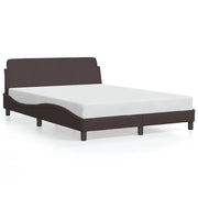 Letto matrimoniale | Letto per adulti | Giroletto Dover Marrone Scuro 120x200 cm Tessuto