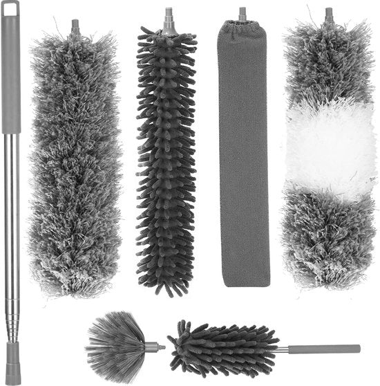 Raggruppatore di Spazzatura con Asta Telescopica 
Raggruppatore di Spazzatura con Asta Telescopica e Manico 
Spazzolone per Pavimenti con Fili in Acciaio 
Raggruppatore di Spazzatura con Manico 
Piumino per Pulizia