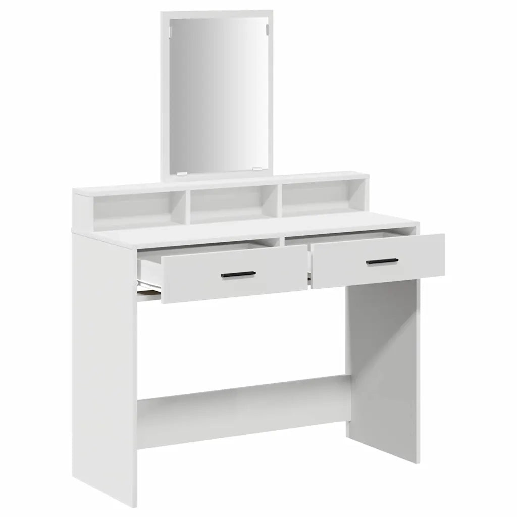 Toeletta | Tavolo da Trucco Bianco 100 x 41 x 140 cm Legno multistrato
