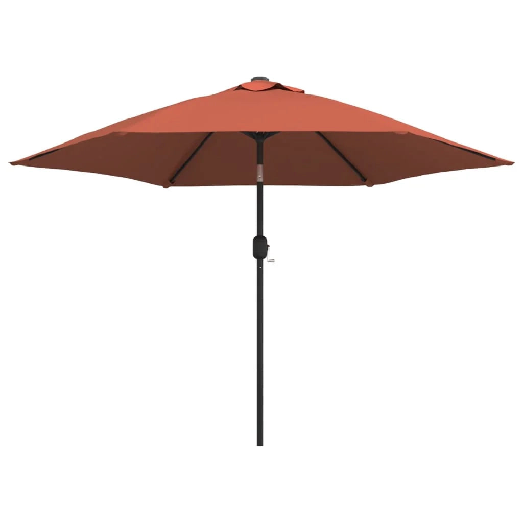 Ombrellone da esterno con palo in metallo color terracotta 300 cm 02_0008271
