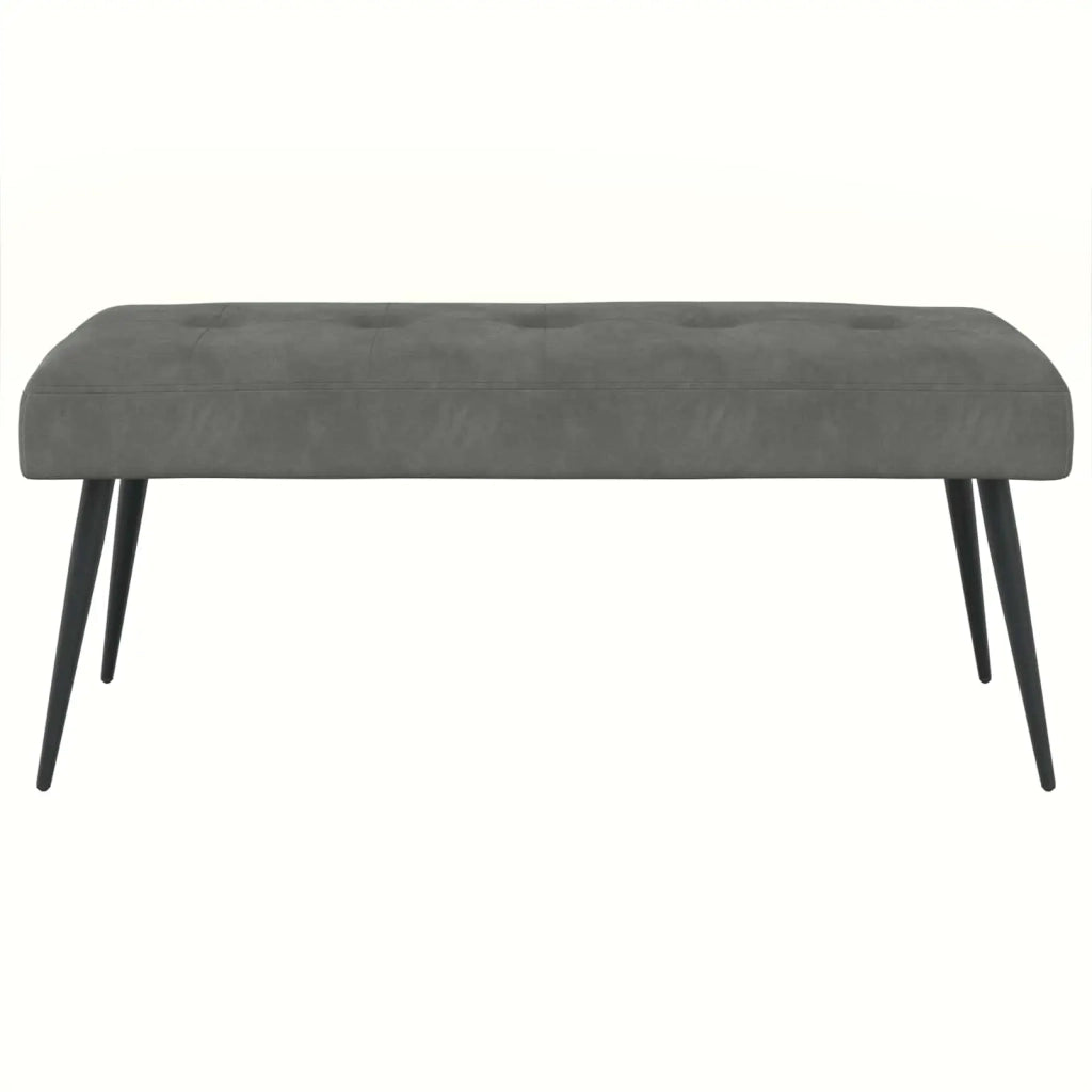 Panchina con bottoni imbottiti Grigio Scuro 110 x 40 x 46 cm 42038530