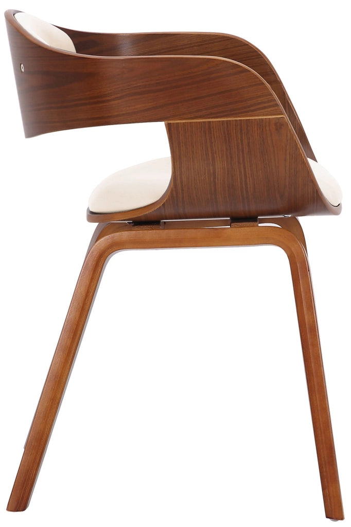 Sedia Kingston in Similpelle Noce/crema