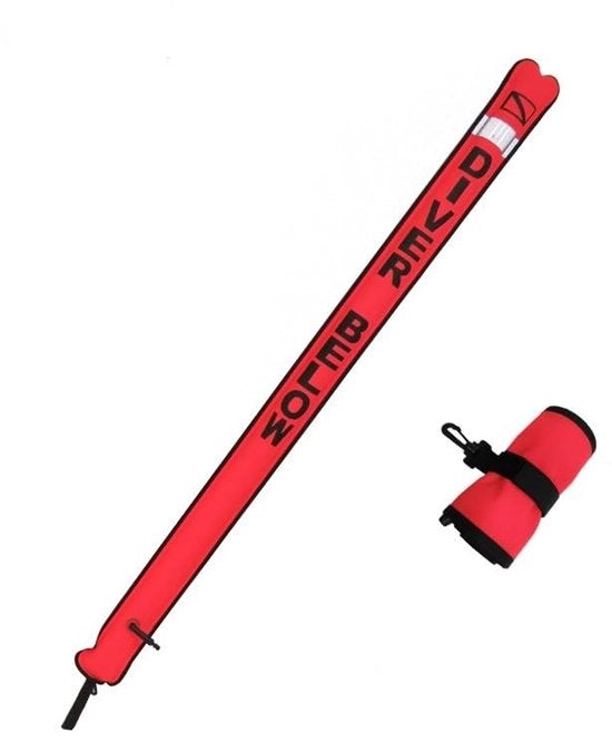 Segnalatore di Emergenza Opaco - Inflato - Sicuro - Bandiera di Emergenza - Nastro Riflettente - 1,2m x 15cm - Segnalatore di Emergenza